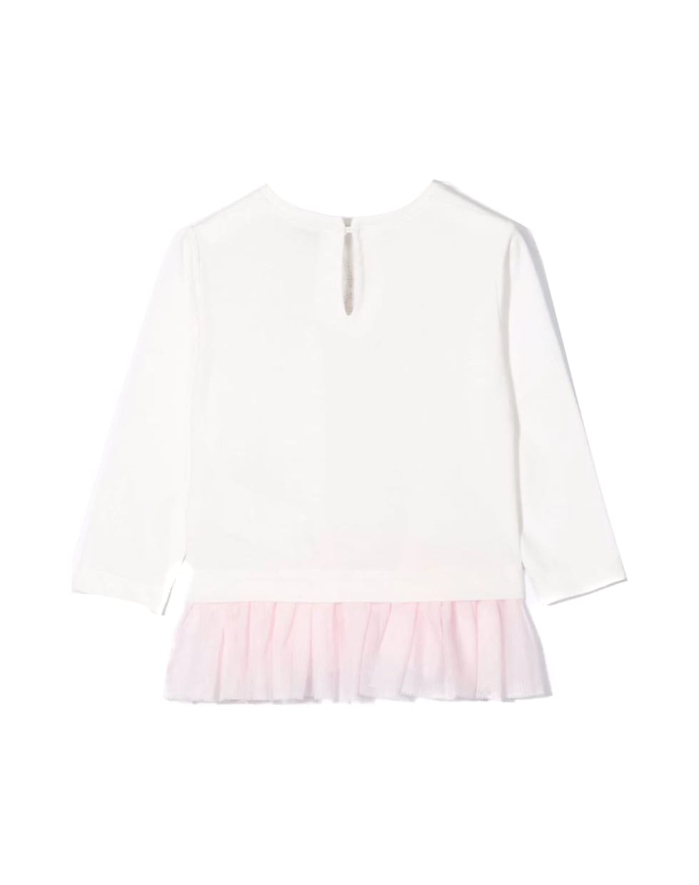 Chiara Ferragni White And Pink Cotton Jumper - Bianco+rosa