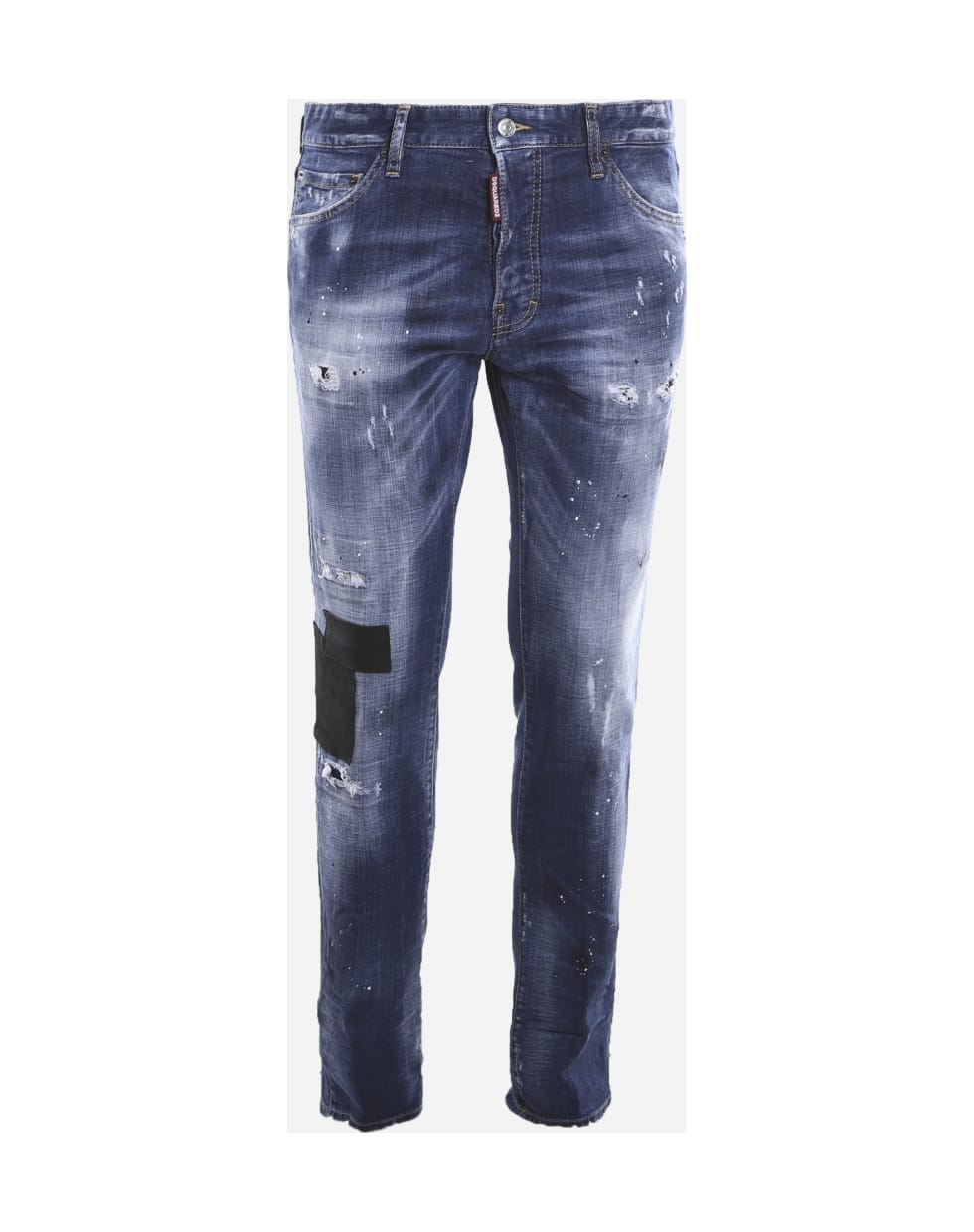 Dsquared2 Distressed-effect Stretch Cotton Skinny Jeans - Blue