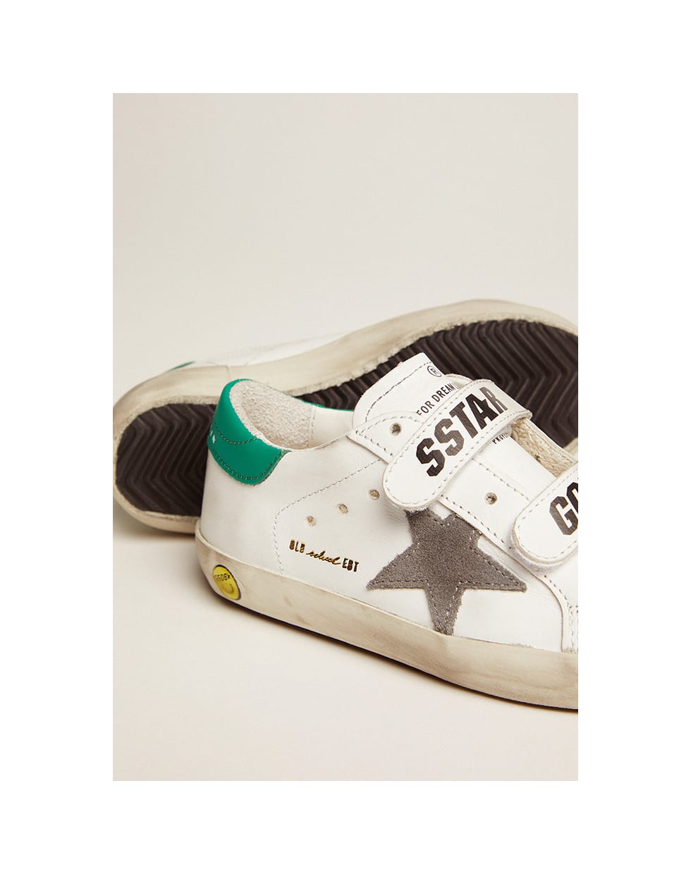 Golden Goose Sneakers With Tears - Bianca-verde-grigio