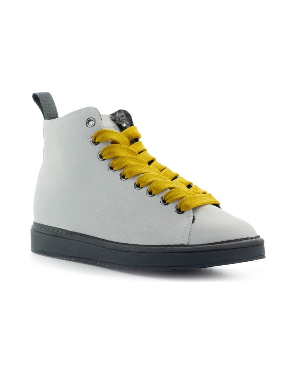 Panchic White Ocher Suede Ankle Boot - White/Deep Yellow