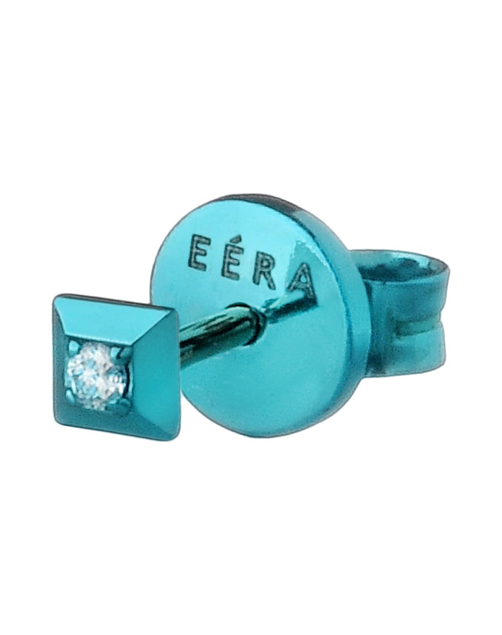 EÉRA Mini Eéra 18k Single Earring With Diamond - LIGHT BLUE (Blue)