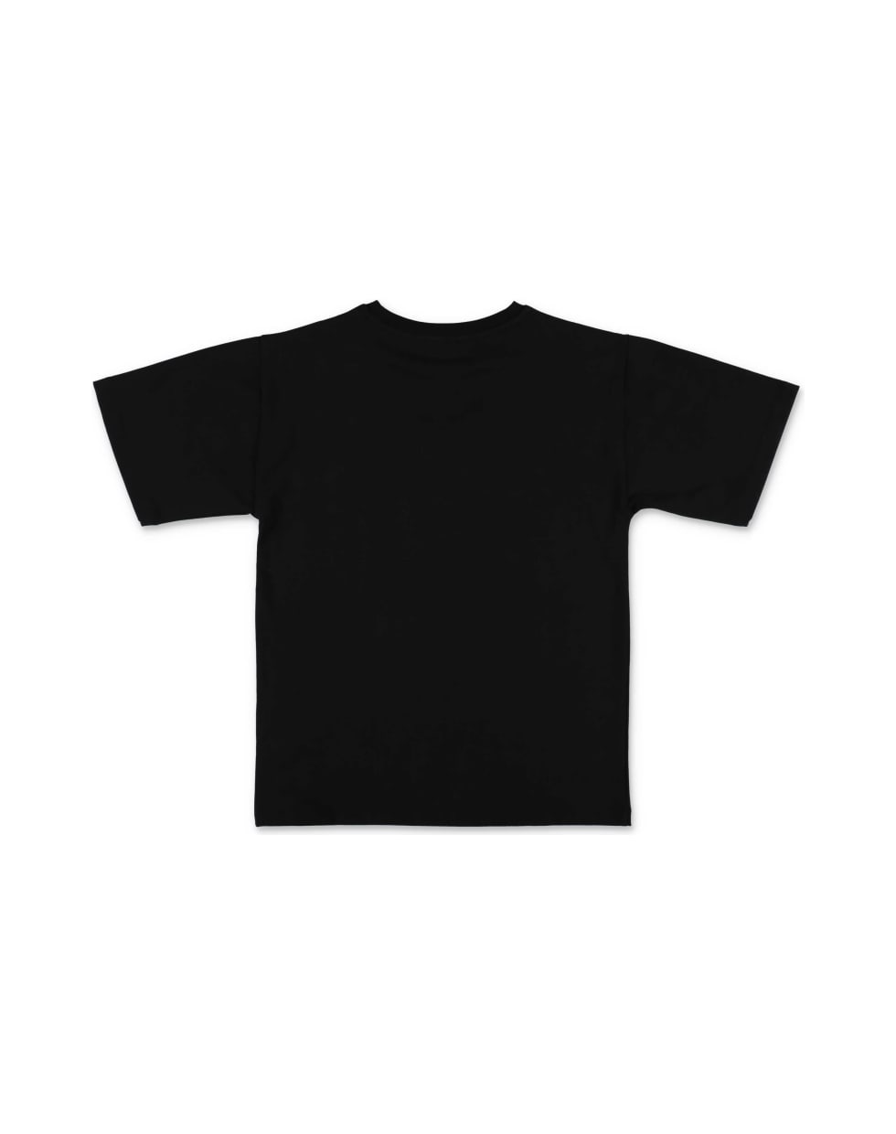 Moschino T-shirt Nera In Jersey Di Cotone - Nero