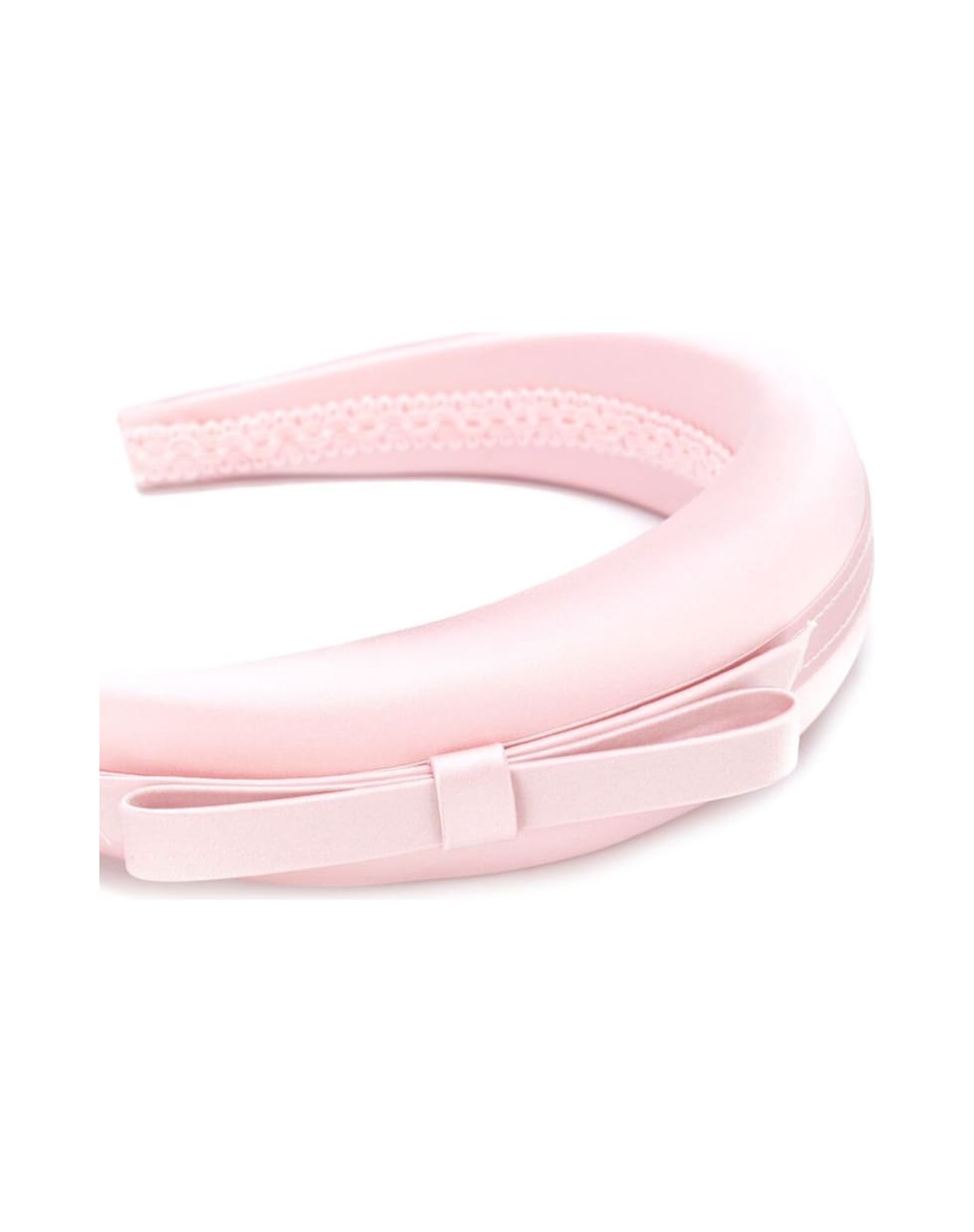 RED Valentino Pink Satin Headband With Bow - Pink