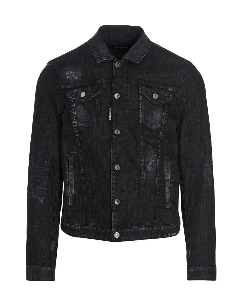 dsquared denim jacket black