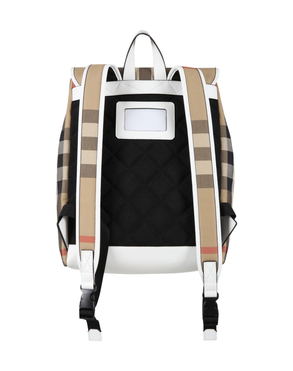 Burberry Beige Backpack For Kids With Iconic Vintage Check - Beige
