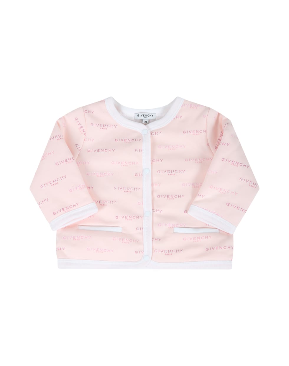 Givenchy Pink Tracksuit For Baby Girl - Rosa