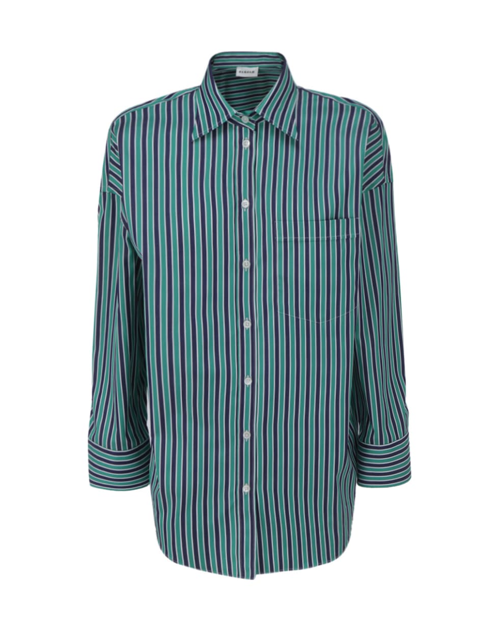 Parosh Striped Shirt - Fantasia verde