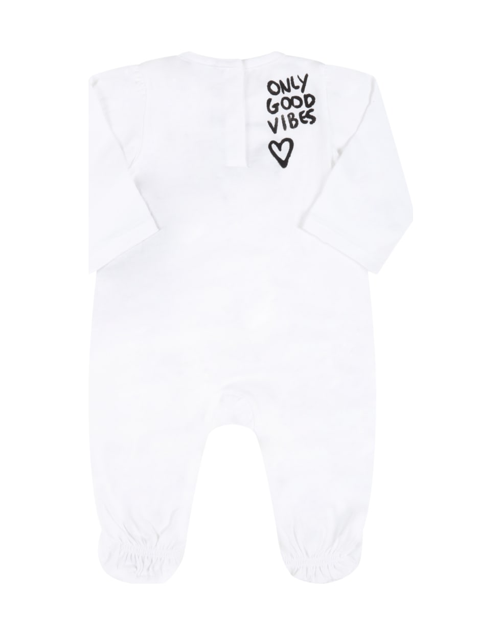 Dolce & Gabbana White Set For Baby Kids With Logo - Logo nero fdo bianco