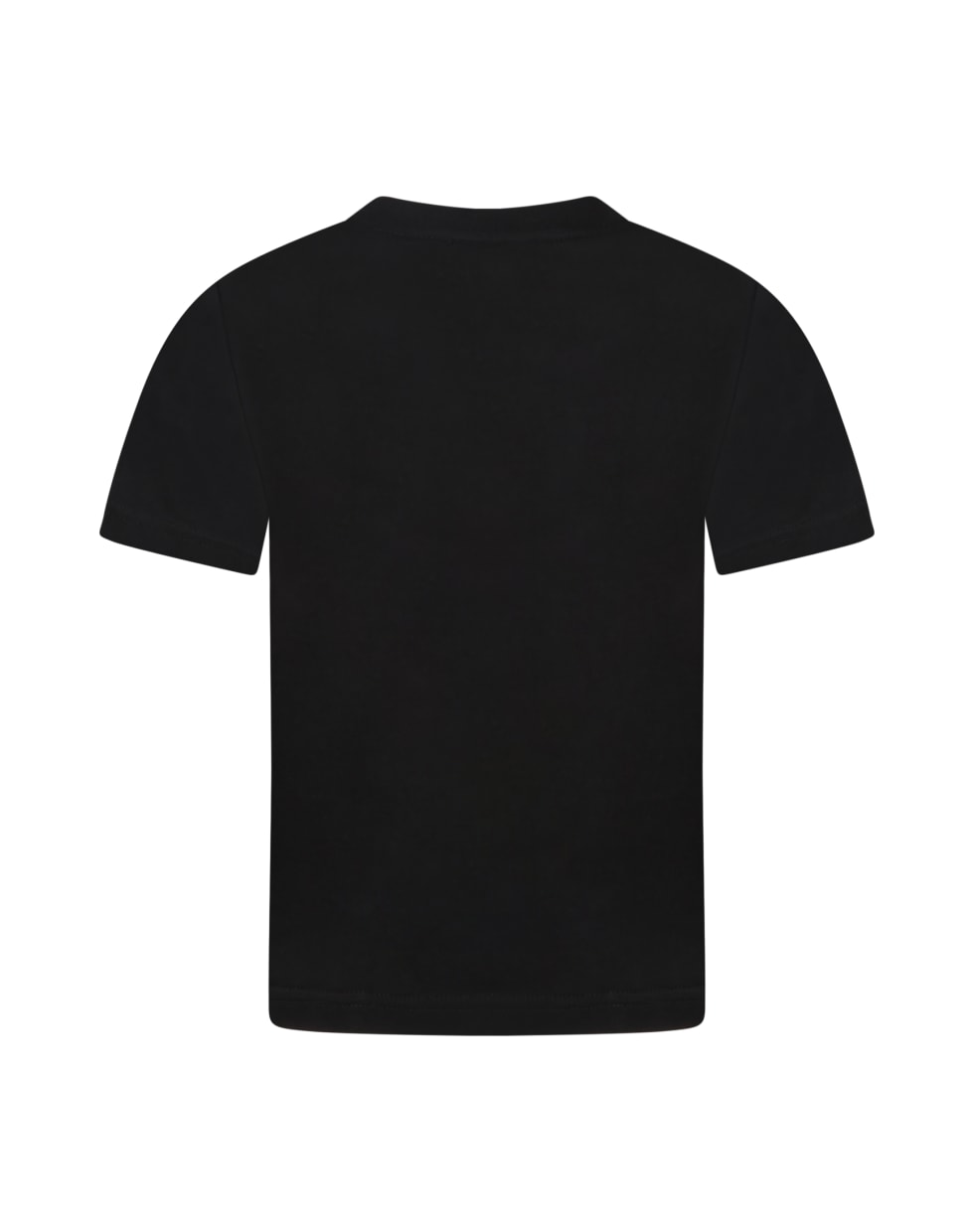 Burberry Black T-shirt For Kids With Beige Logo - Black