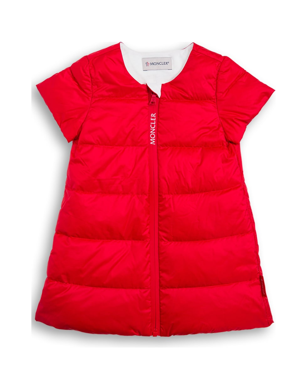 Moncler Red Padded Nylon Dress - Red