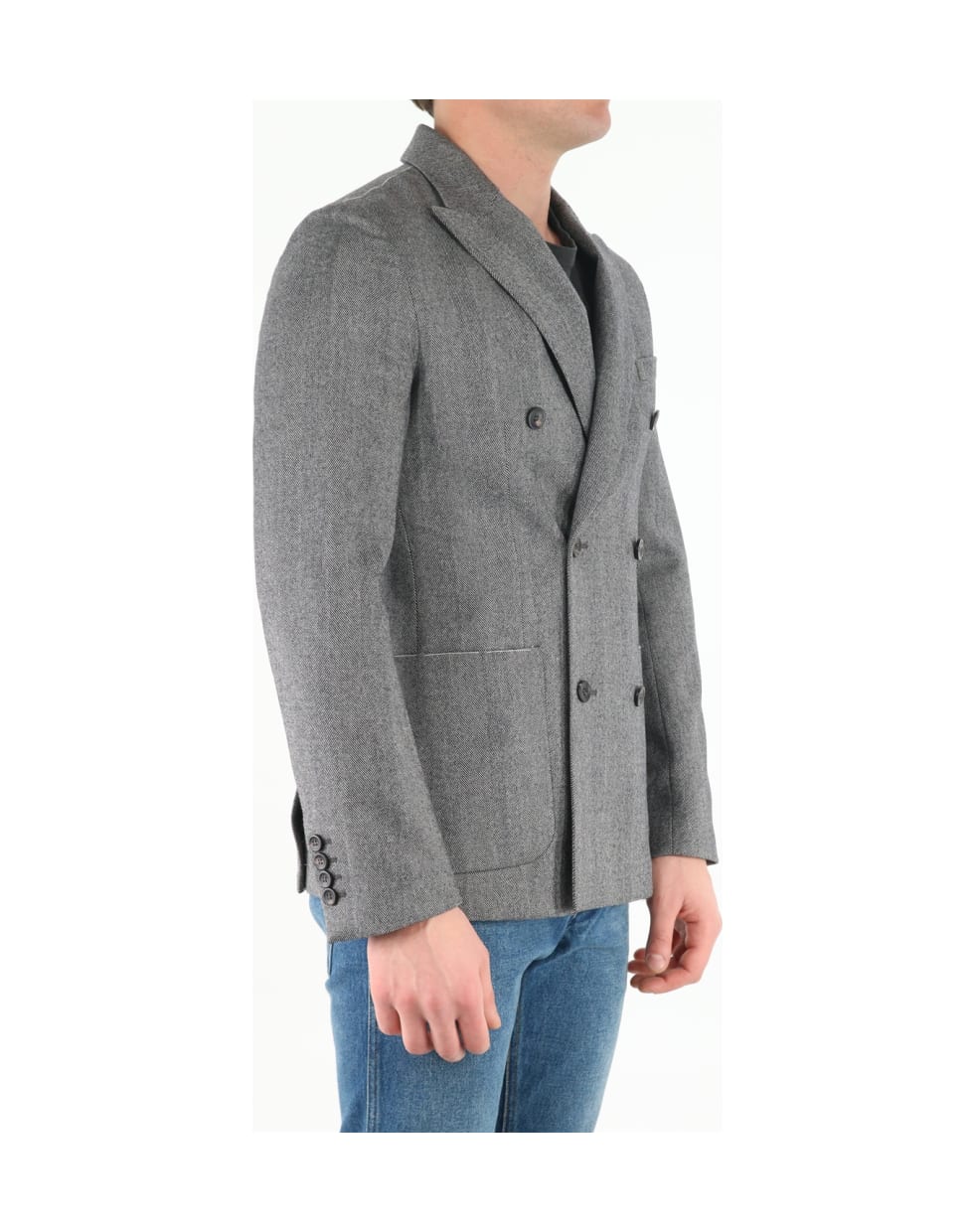 Tonello Grey Wool Jacket - Grey