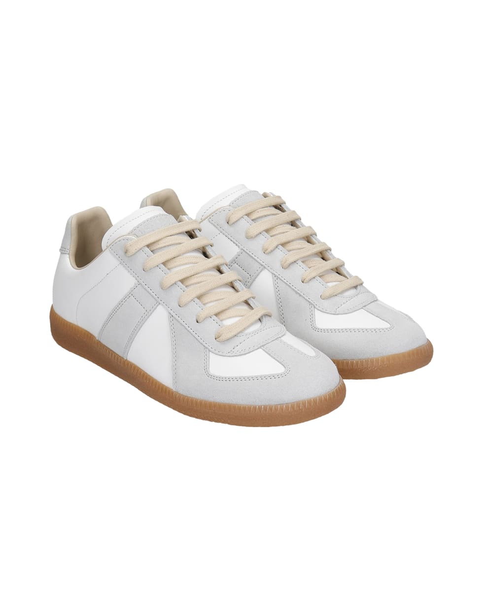 Maison Margiela Replica Sneakers In White Leather - white