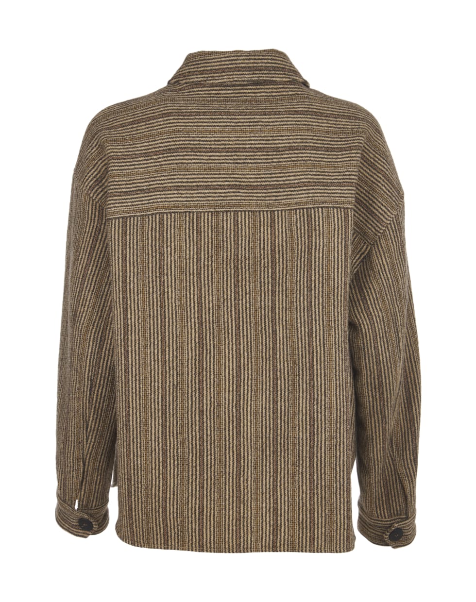Pomandère Striped Wool Jacket - Brown