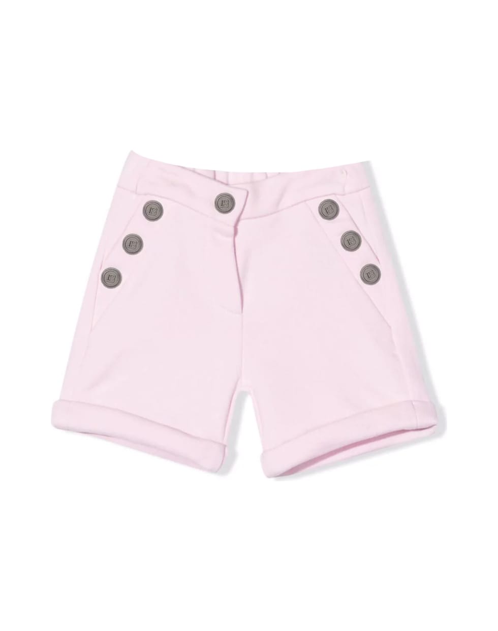 Balmain Light Pink Cotton Shorts - Rosa