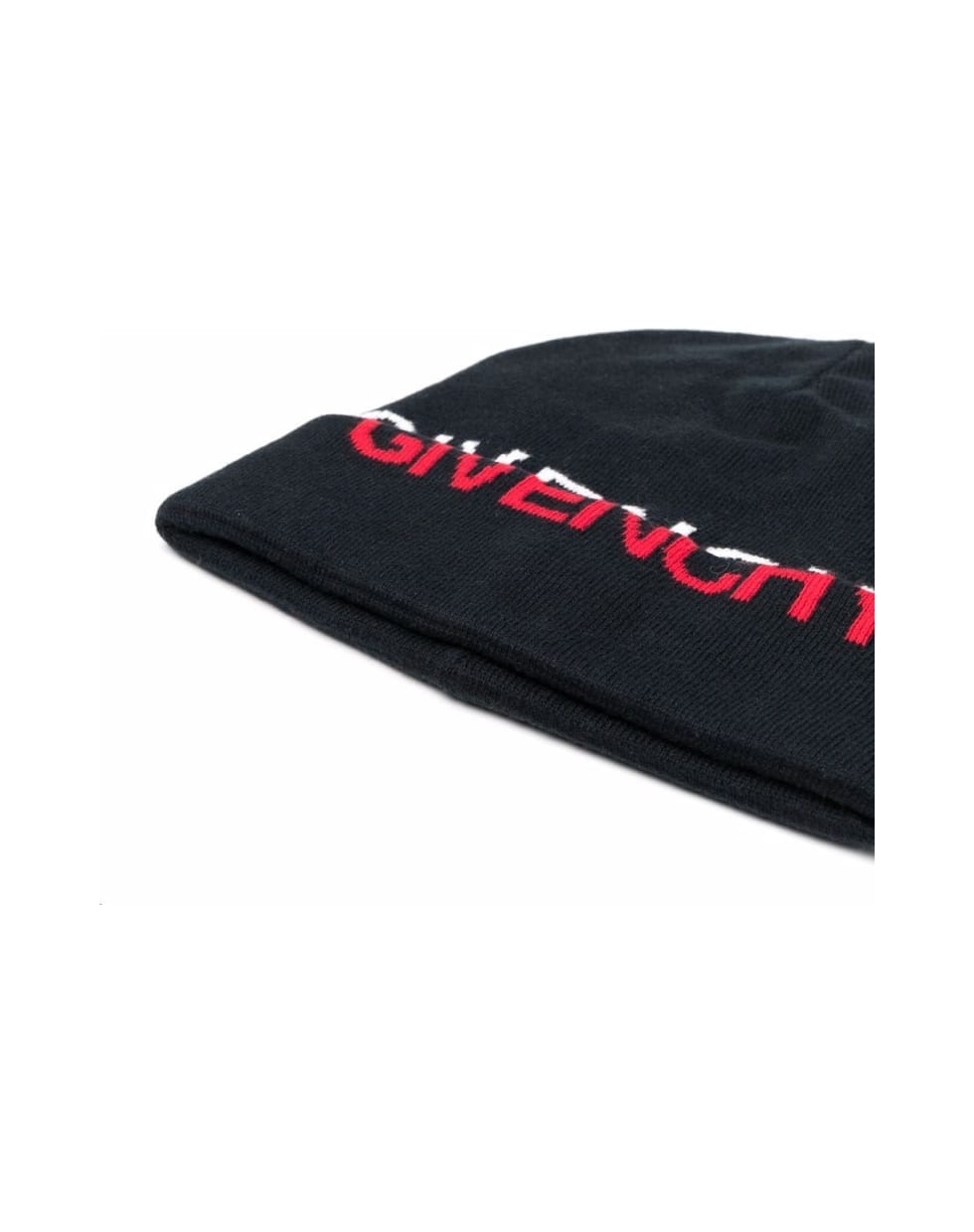 Givenchy Kids Black Beanie With Inlaid Two-tone Logo - Nero