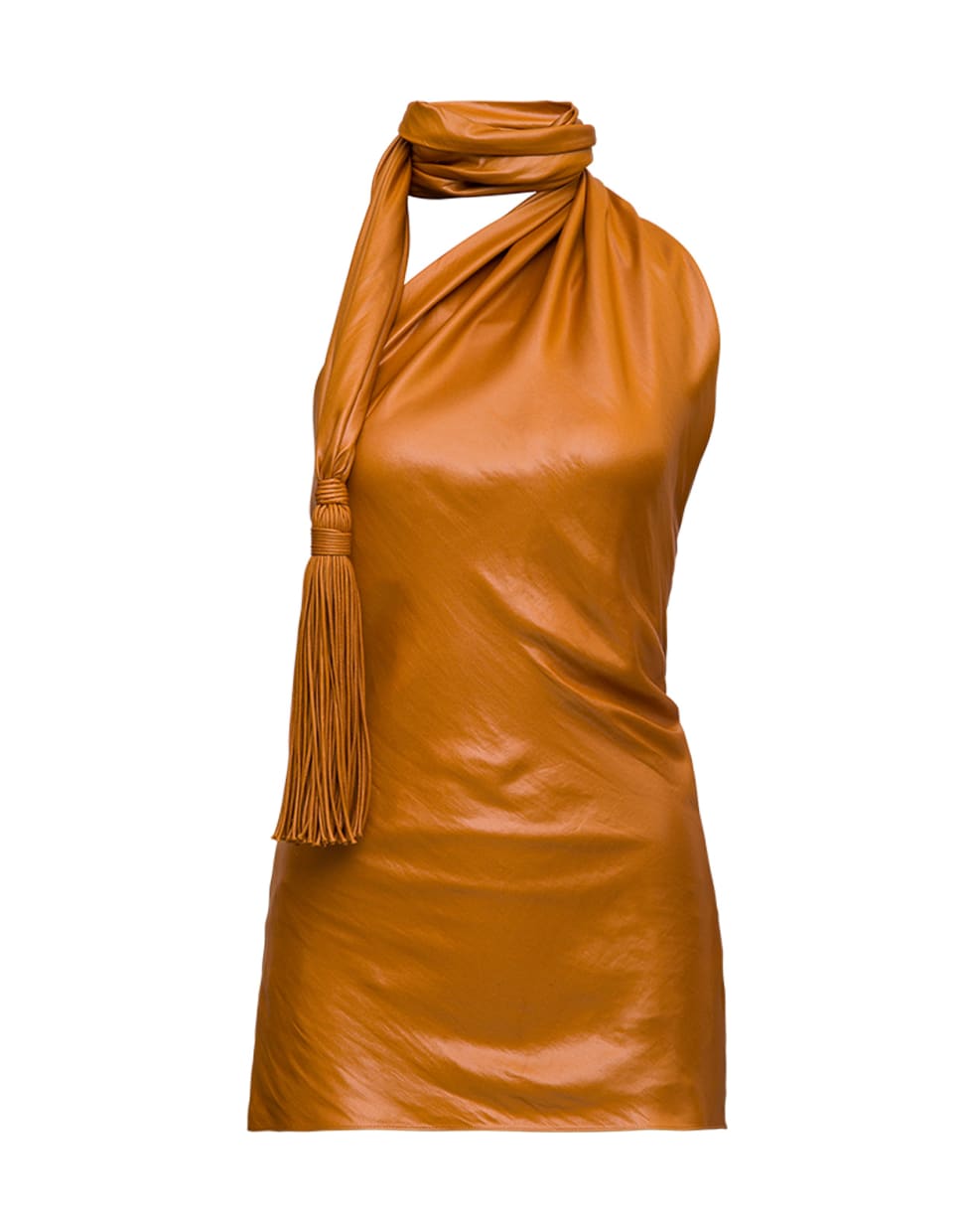 Bottega Veneta One Shoulder High Neck Top - Yellow