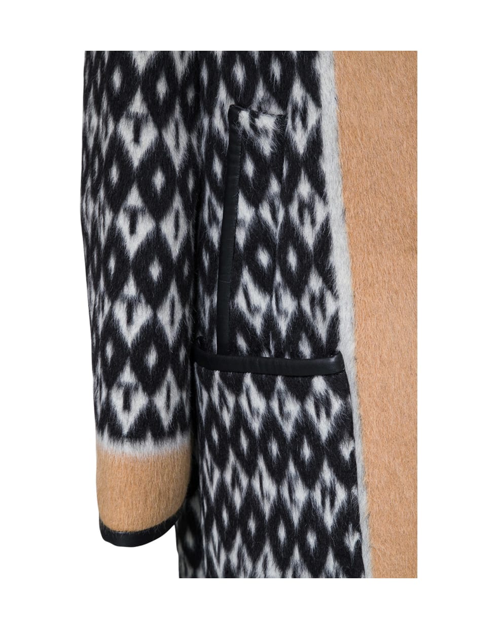 Valentino Archive Long Scarf Coat In Wool Blend - Multicolor