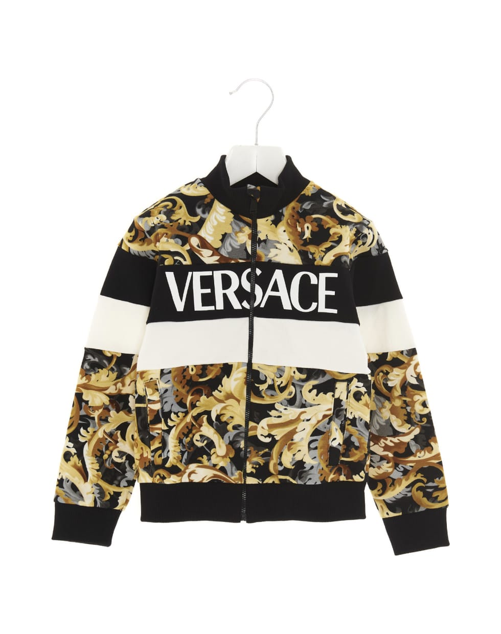Young Versace 'barocco' Sweatshirt - Nero/oro/bianco