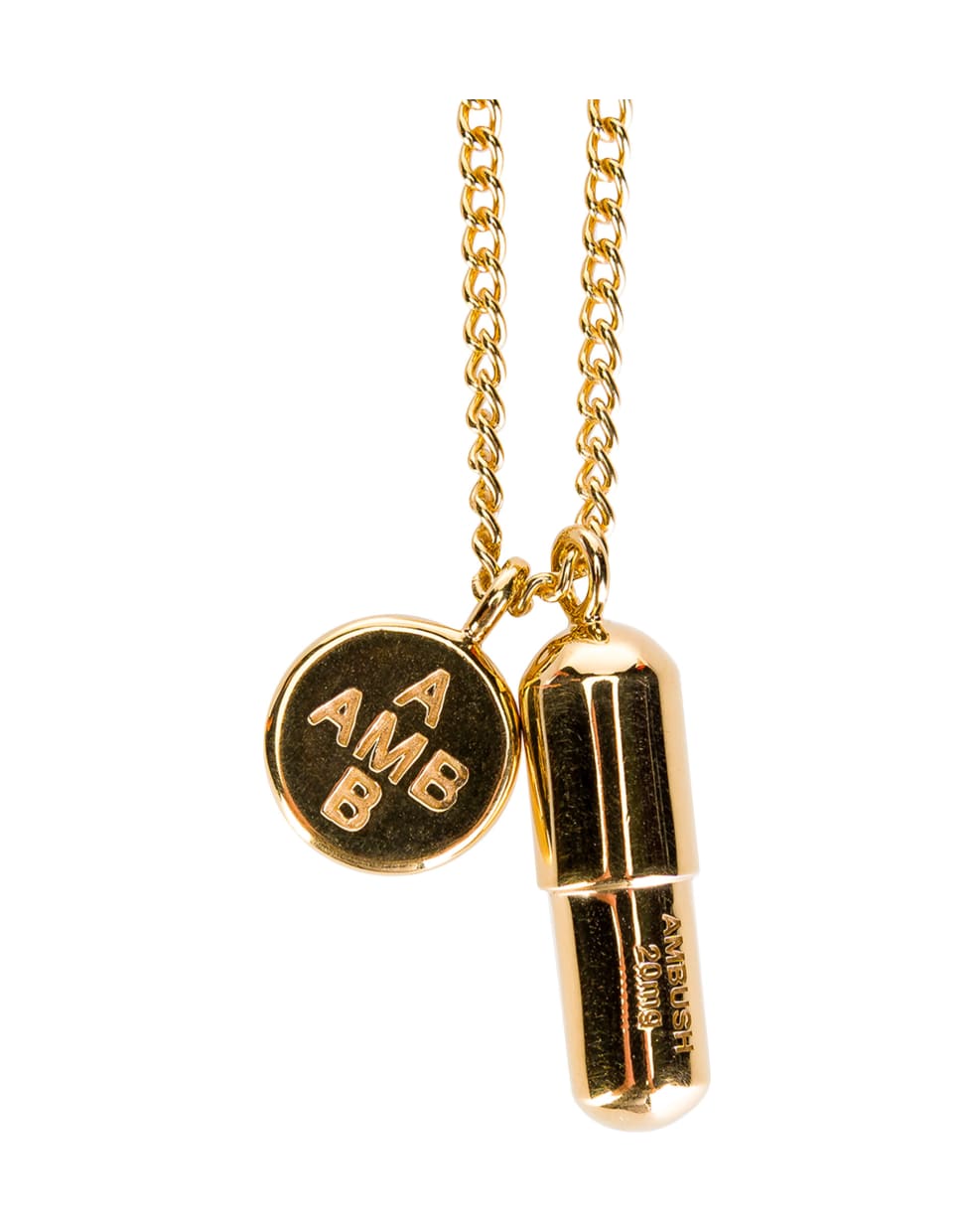 AMBUSH Pill Charm Necklace - GOLD