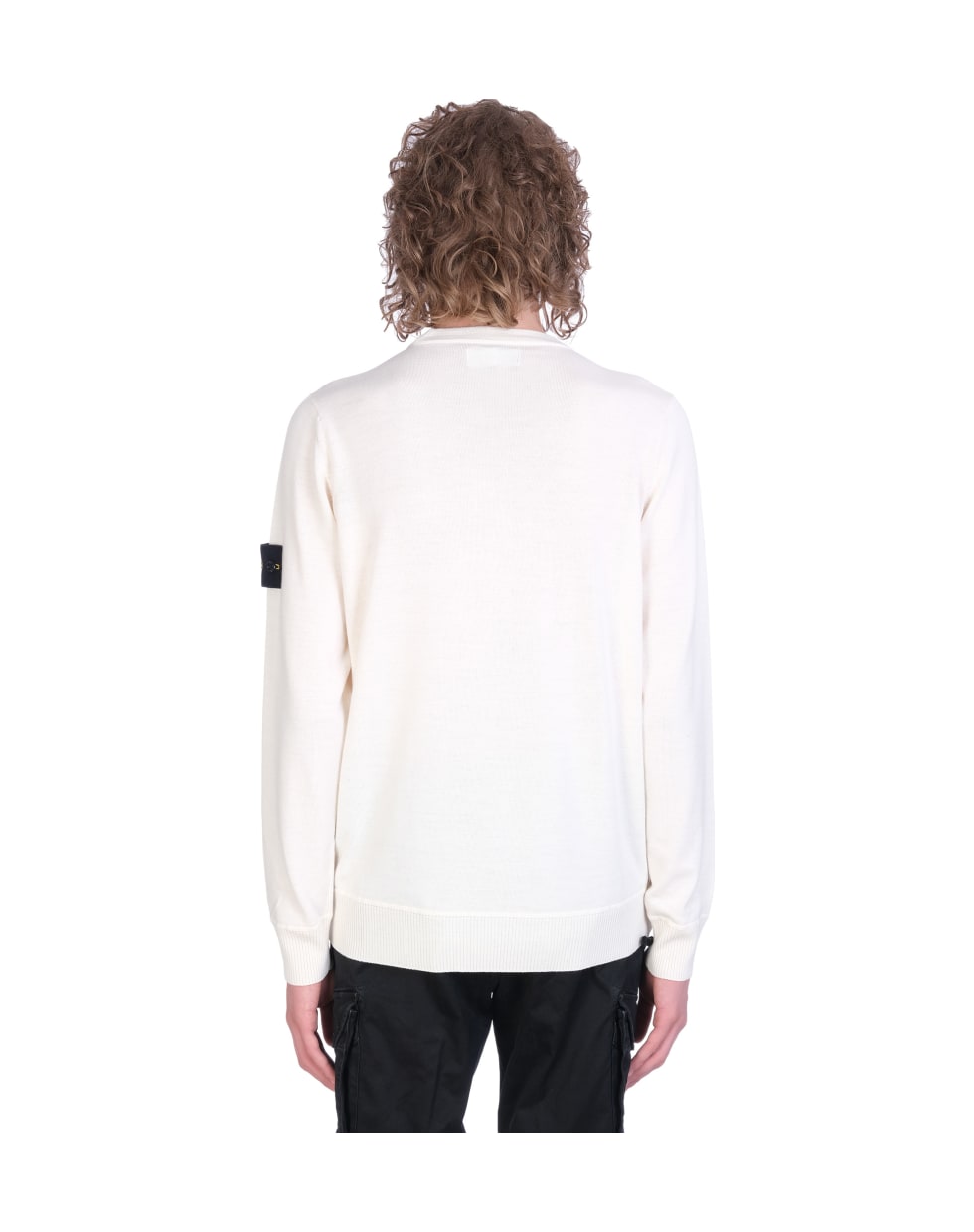 Stone Island Knitwear In White Wool - white