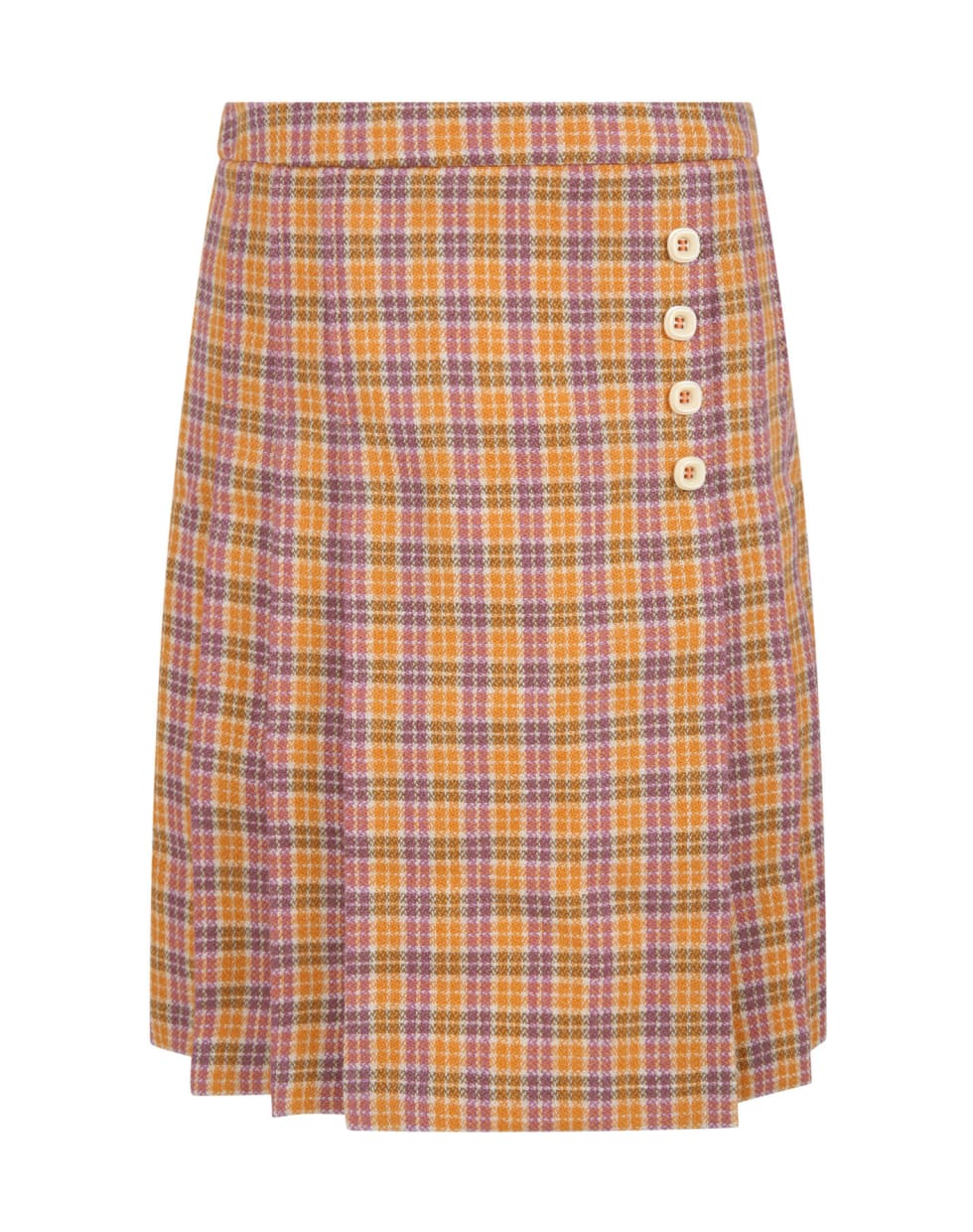 Gucci Multicolor Skirt For Girl - Orange Purple Mc