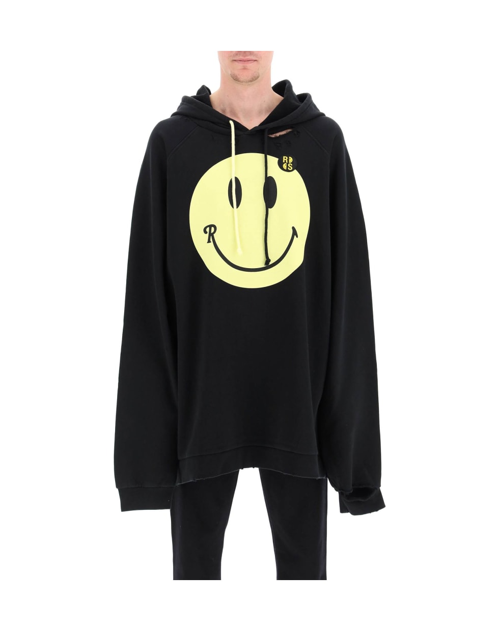 Best price on the market at italist | Raf Simons Smiley Destroy Hoodie