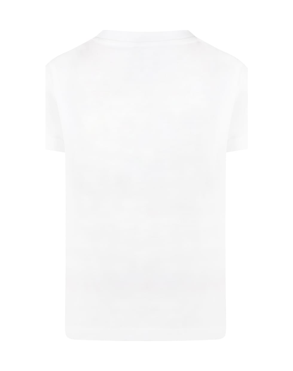 Balmain White T-shirt For Kids With Silver Logo - White