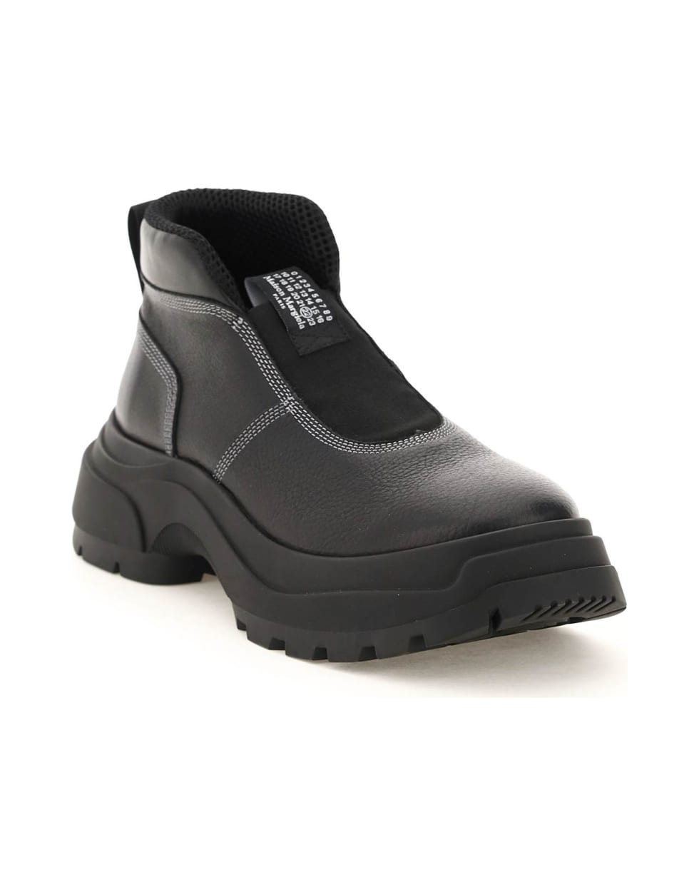 Maison Margiela Slip On Leather Sneakers - Black