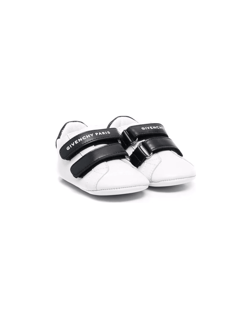 Givenchy White And Black Baby Sneakers With Logo - Black/white