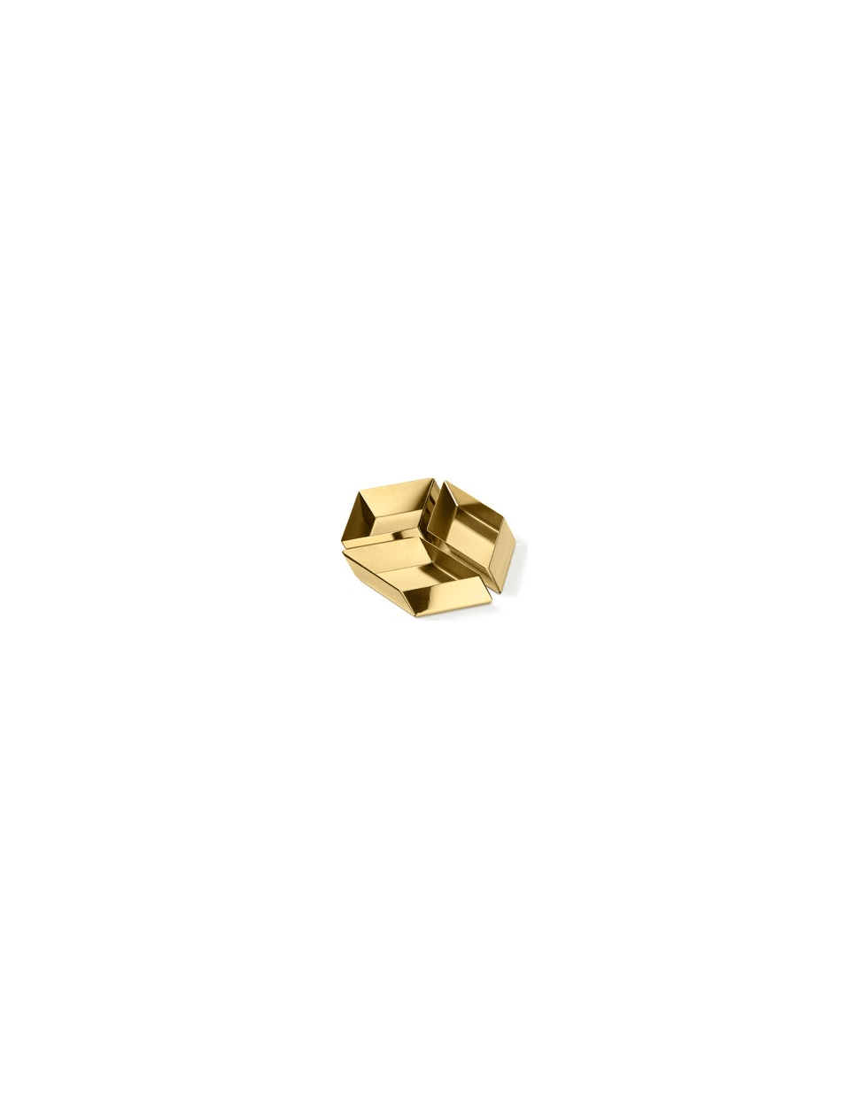 Ghidini 1961 Axonometry - Small Cube Polished Brass - Polished brass