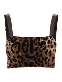 Dolce & Gabbana Leopard Chenille Cropped Top トップス