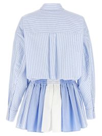オールインワン・サロペット Alexander Wang 'Prestyled Pleated Boxer Romper' jumpsuit Alexander Wang Prestyled Pleated Boxer Romper in Oxford Blue