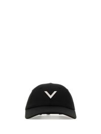 キャップ Valentino Garavani Black Stretch Cotton Baseball Cap Valentino Garavani Black Cotton Baseball Cap | italist