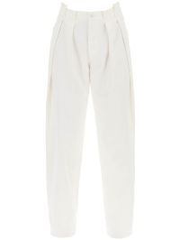 Off White Brushed Wide Leg Knit Pants