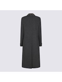 コート BLUMARINE Dark Grey Wool Coat Blumarine Grey Wool Coat | italist