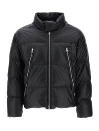 MM6 Maison Margiela Quilted Puffer Jacket In Faux Leather ダウン