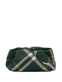 【送料&関税込】Burberry Rose Checkered Ruched Clutch Bag Burberry Rose Checkered Clutch Bag | Green | FARFETCH PL