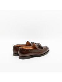 Crockett & Jones Cavendish 2 Dark Brown Scotch Grain Tassel Loafer