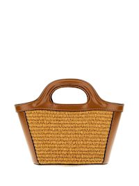 【関税&送料込】Marni Two-Tone Leather And Raffia Tropicalia MARNI Tropicalia small leather and embroidered faux raffia