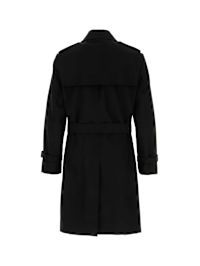 Burberry Black Gabardine Trench Coat | italist