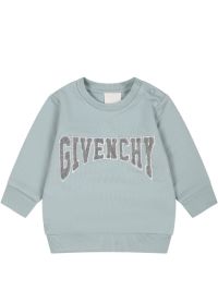 Givenchy Baby Blue Distressed Logo Sweater – Savonches