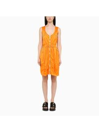 【送料&関税込】Bottega Veneta Orange Zipped Short Dress Bottega Veneta Orange Zipped Short Dress | italist
