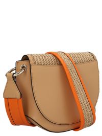 ショルダーバッグ・ポシェット *Ganni* Banner Saddle Raffia Cross Bag Beige A4737895 A47378 GANNI Banner Saddle Raffia Shoulder Bag in Tan | LN-CC