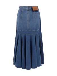 Alexander McQueen Front Slit Denim Skirt | italist