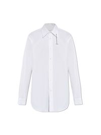 【関税&送料込】Alexander Mcqueen Twisted Cavalry Twill Spli Alexander Mcqueen Twilly rib logo crushed - White