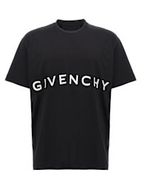 【関税込み】Givenchy ホワイト 'HG' Embroidery Tシャツ Givenchy - White t-shirt with contrasting logo embroidery