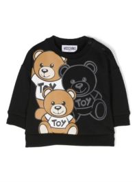 Moschino Teddy Bear Embroidered Sweatshirt in Black