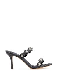 サンダル・ミュール Alexander Wang Dark grey leather Riot mules (30424S023 020) Alexander Wang Dark Grey Leather Riot Mules | italist