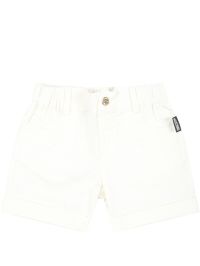 Moschino White Shorts For Baby Boy With Logo Patch ボトムス