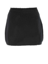 スカート MIU MIU Black Stretch Wool Blend Mini Skirt Miu Miu Black Stretch Wool Blend Mini Skirt | italist